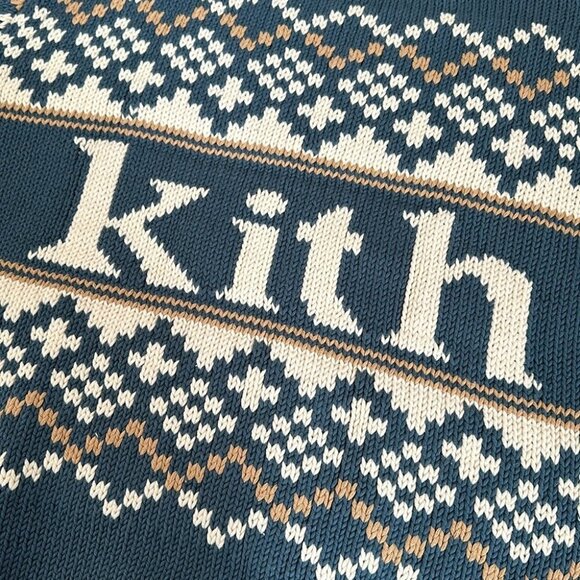 NEW Kith Kithmas Fairisle Holiday Sweater in Frond Green | size M - Picture 5 of 5